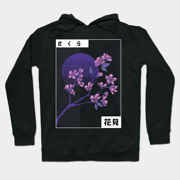 Cherry Blossom Japan Aesthetic Japanese Hoodie by wbdesignz